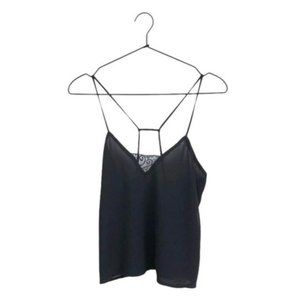Millau V-neck Lace Razorback Tank Top Cami | Small